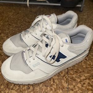 New Balance 550 Gray and Navy Sneakers